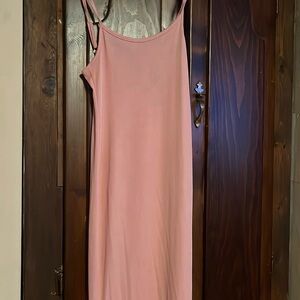 Woman, spaghetti strap, long dress